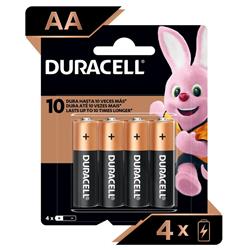 PILA DURACELL AA POR 4 UNIDADES