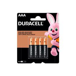 PILA DURACELL AAA POR 4 UNIDADES