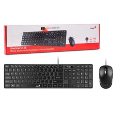 KIT TECLADO + MOUSE GENIUS SLIMSTAR SMART C126 USB BLACK