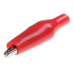 FICHA COCODRILO CONECTOR CLIP MEDIANO (43MM) ROJO X 20 UNIDADES