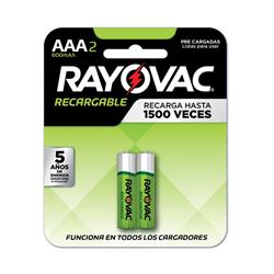 PILA RAYOVAC AAA RECARGABLE POR 2 UNIDADES