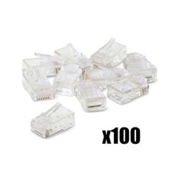 FICHA PLUG RJ45 PACK X 100 UNIDADES