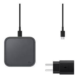 CARGADOR INALÁMBRICO INDIVIDUAL SAMSUNG - TYPE C - (15W) - CON CABLE - NEGRO