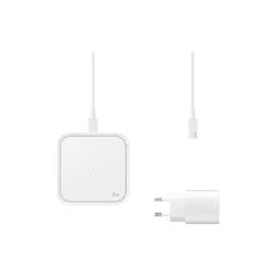 CARGADOR INALÁMBRICO INDIVIDUAL SAMSUNG - TYPE C - (15W) - CON CABLE - BLANCO