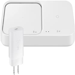 CARGADOR INALÁMBRICO DUO SAMSUNG - TYPE C - (15W) - CON CABLE - BLANCO