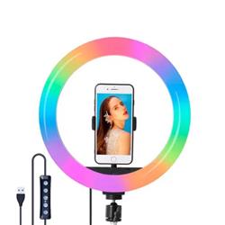 ARO DE LUZ GADNIC PARA SELFIES LUZ LED RGB