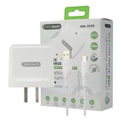 CARGADOR HBL TURBO TCP3  USB C 220 V 3.1A  BLANCO