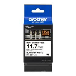 CINTA TERMOCONTRAÍBLE BROTHER HSE231 NEGRO Y BLANCO 11,7 MM