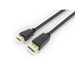 CABLE NISUTA DP A HDMI 1,80 M NEGRO