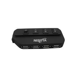 ADAPTADOR NISUTA USB 2.0 A HUB 4 PUERTOS