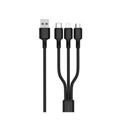 CABLE ORAIMO 3 EN 1 USB A LIGHTNING USB-C Y MICRO USB 