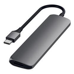 ADAPTADOR MULTIPUERTO SATECHI USB-C V2 GRIS