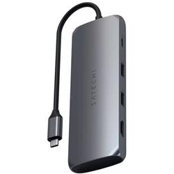 ADAPTADOR MULTIPLICADOR SATECHI USB-C GRIS