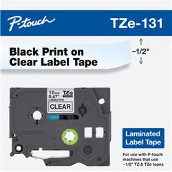 CINTA LAMINADA BROTHER TZE131 12MM X 8M - NEGRO/TR