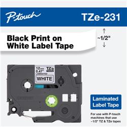 CINTA LAMINADA BROTHER TZE231 12MM X 8M - NEGRO/BL