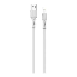 CABLE USB FLAT SOUL 3.1A 1.2M A MICRO USB BLANCO