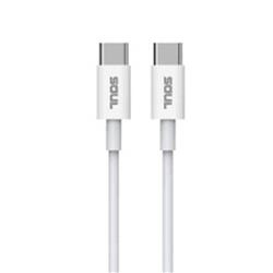 CABLE SOUL USB TYPE-C A TYPE-C 1 METRO BLANCO USB-TTC1MBL